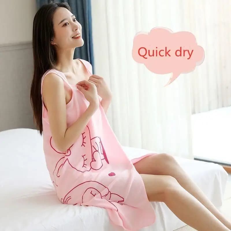 1PC Quick Dry Home Textile Asciugamano Vestaglie da bagno Indossabile Asciugamano Abito da donna Lady Ad asciugatura rapida Beach Spa Abito da notte