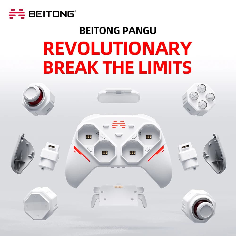BEITONG PanGu Custom Modular Wireless Game Controller Gamepad Customizable Gaming Controller for PC/NS2/Mobile/Steam