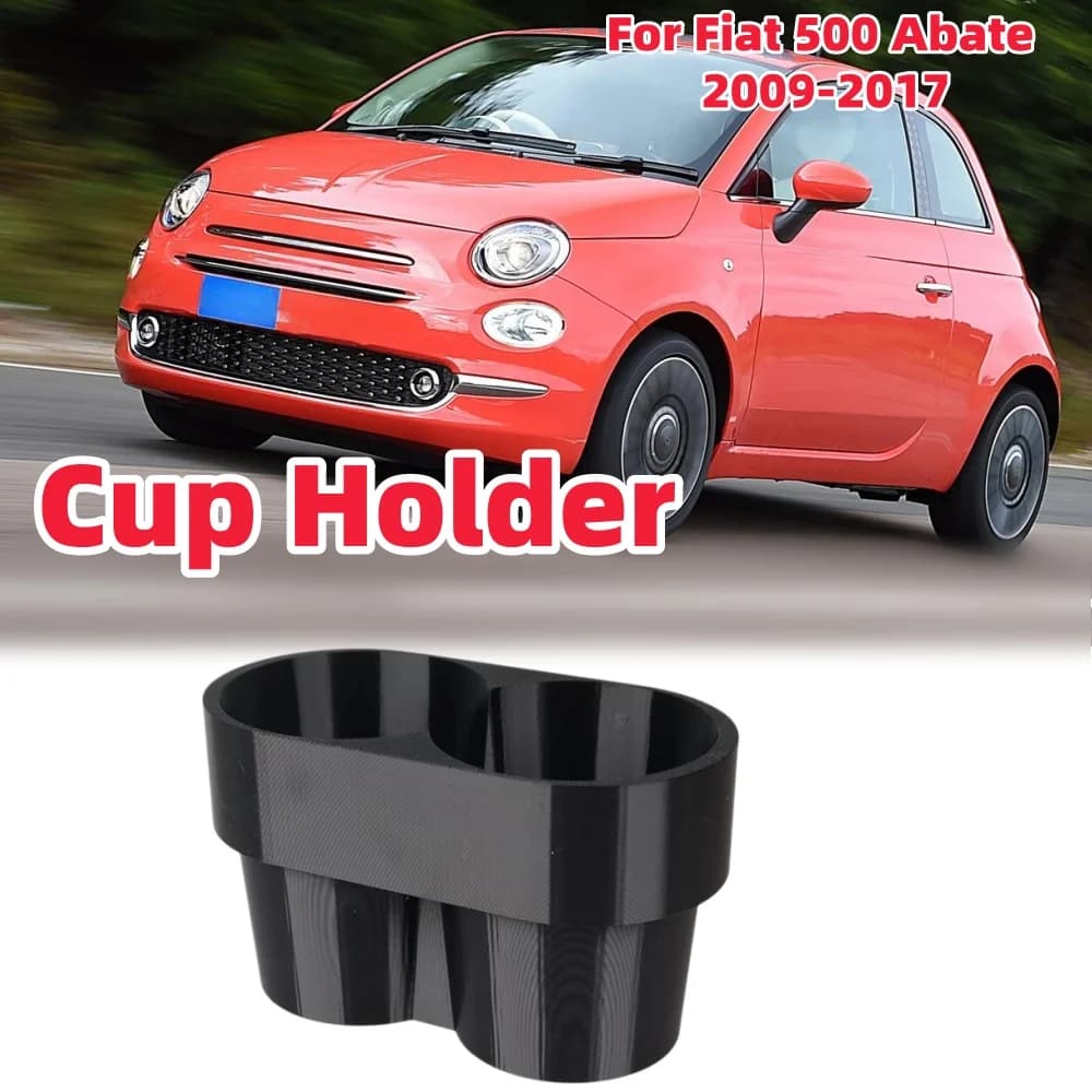 Portabicchieri e Organizer per Console Centrale per Fiat 500 Abate 2009-2017, Accessori per Interni Auto