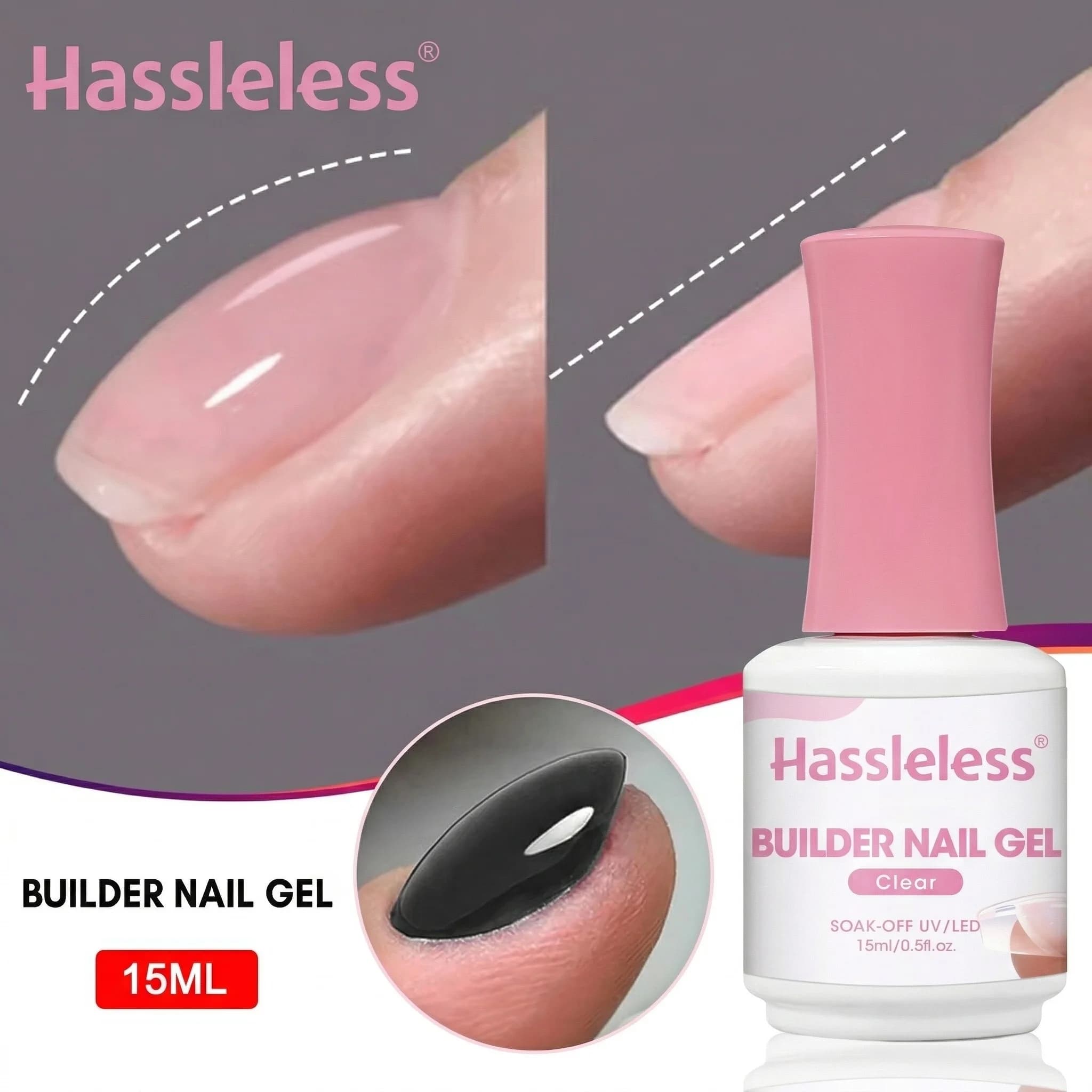 AWStorG Basic gel for construction 15ml nail gel manufacturer in a bottle Semi-permanent rubber thick gel for extension artistic nails