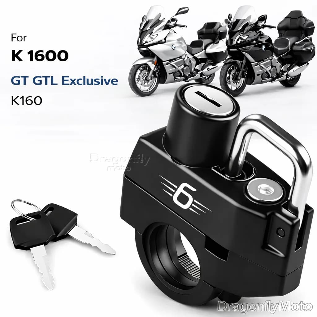 Lucchetto Antifurto per Casco Moto K 1600 GT GTL Exclusive K160, Dispositivo di Bloccaggio Antiruggine