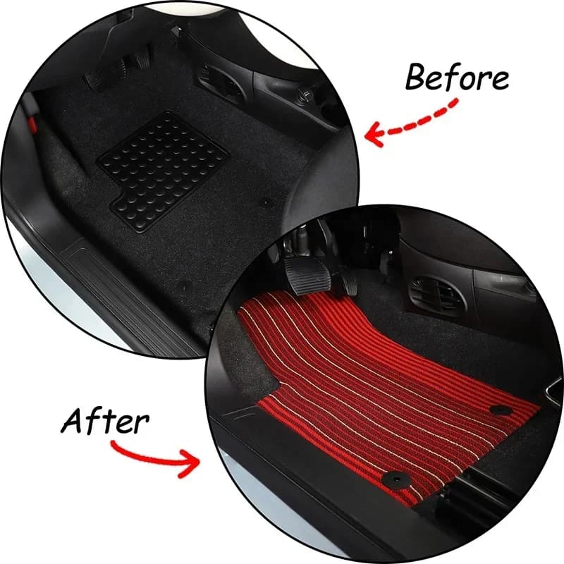 Per Fiat 500 2016+ TPE rosso car styling tappetini auto tappetino di protezione adesivi accessori di protezione interni auto