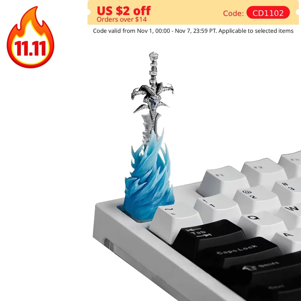 Anime Keycaps Tastiera meccanica Keycap Personalizzato ESC Gaming Keycap Tastiera Copritasti per Lich King Frostmourne Key Caps