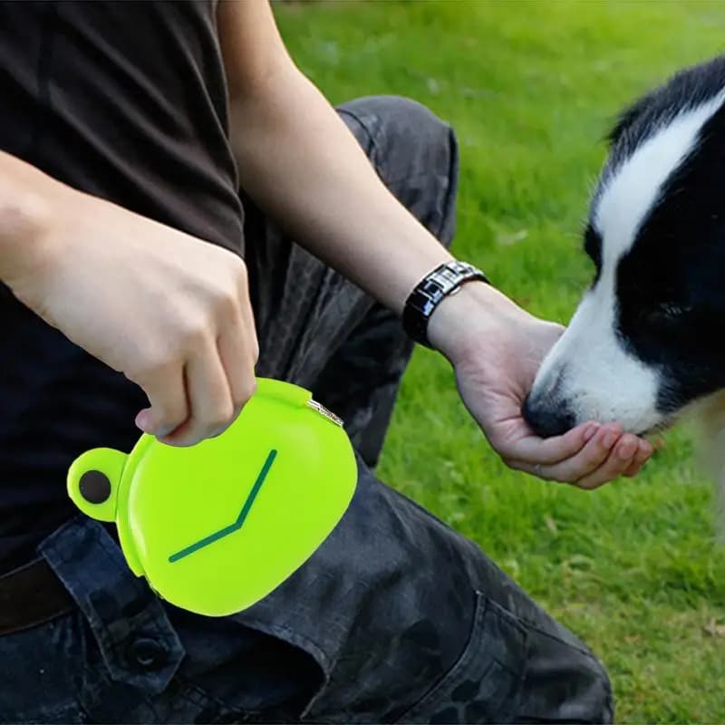Sacchetto di addestramento per cuccioli supporto per trasportino per cani in Silicone marsupio Dispenser di cibo per cani impermeabile per l'addestramento degli animali domestici che cammina