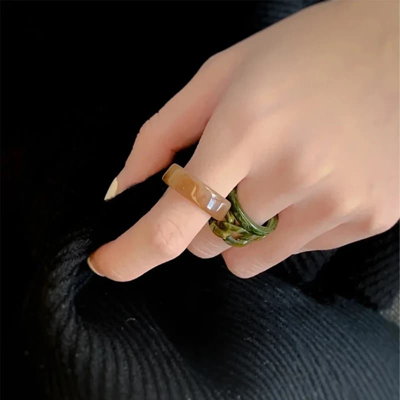 Stampo in silicone per anelli in resina epossidica, 1 pz, per gioielli fai da te, collezione di stampi in silicone per anelli in cristallo, accessori per gioielli fatti a mano