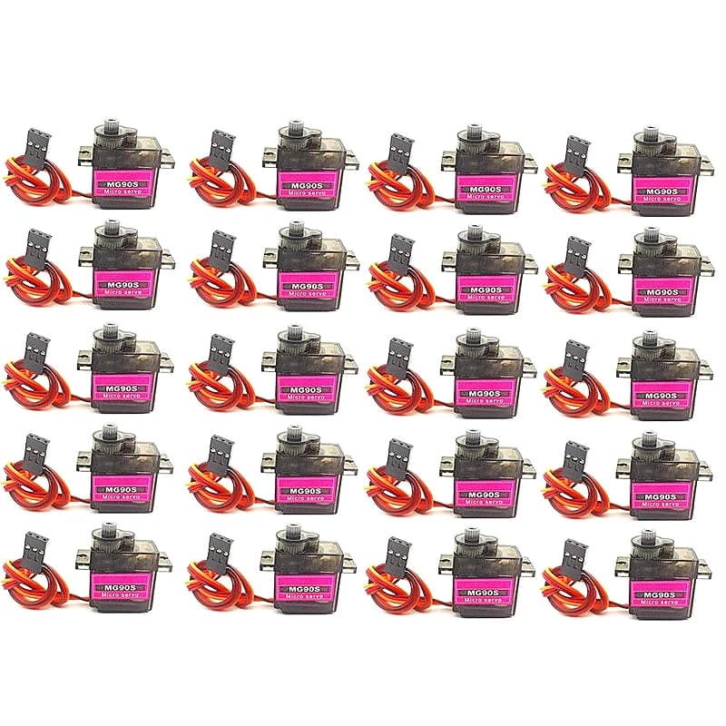 Confezione sfusa 5/10/20 pezzi MG90S All Metal Gear 9g Servo SG90 Versione aggiornata per RC Elicottero Aereo Barca Auto Trex 450 RC Robot