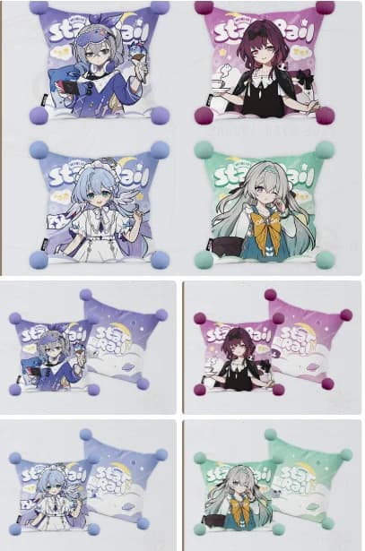 Cuscino Decorativo Ufficiale Anime Cosplay MiHoYo Honkai: Star Rail Kafka Firefly Silver Wolf Robin, Regalo Carino