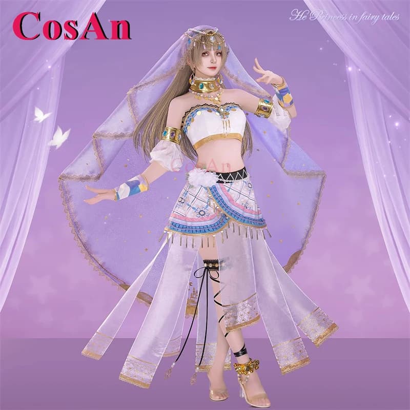 CosAn Anime LoveLive Minami Kotori Cosplay Costumes Dancing Diva Awakening Sweet Dress Halloween Party Role Play Clothing S-XL