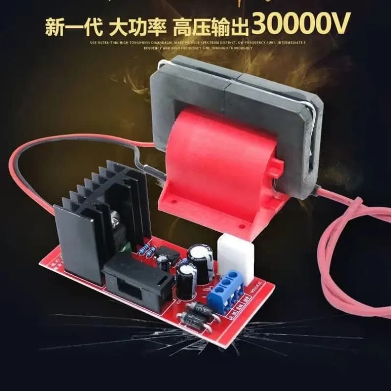 Nuovo pacchetto ad alta tensione da 30.000 Volt ad alta potenza Scheda di azionamento Generatore elettrostatico inverter Borsa di ricarica flash veloce 30000 V