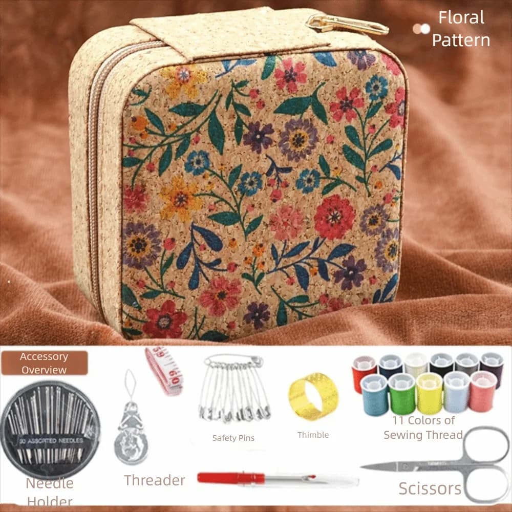 Set da cucito fai-da-te da 18 pezzi con scatola di immagazzinaggio 11 colori filo Kit ago e filo Strumenti di riparazione manuale multifunzionali