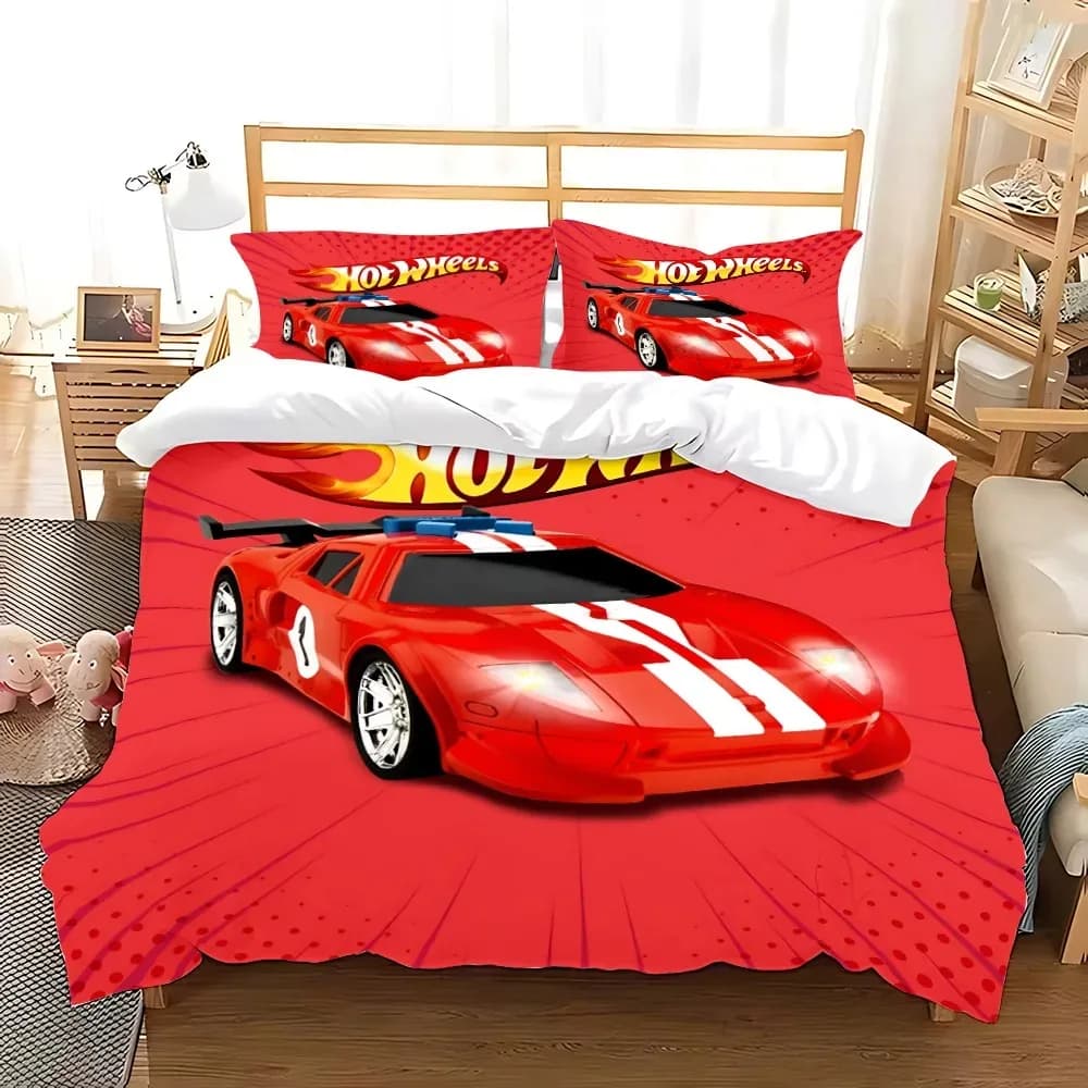 Monster Trucks Duvet Cover Hot Wheels Pillowcase Bedding Set Adult Boys Girl Bedroom Decoration Children Gift Single Double Size