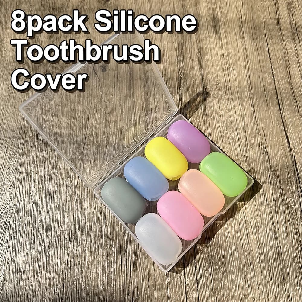 Confezione da 8 Coperture in Silicone per Spazzolini da Denti, Cappucci Protettivi per Spazzolini Elettrici e Manuali di Piccole Dimensioni, per Bambini