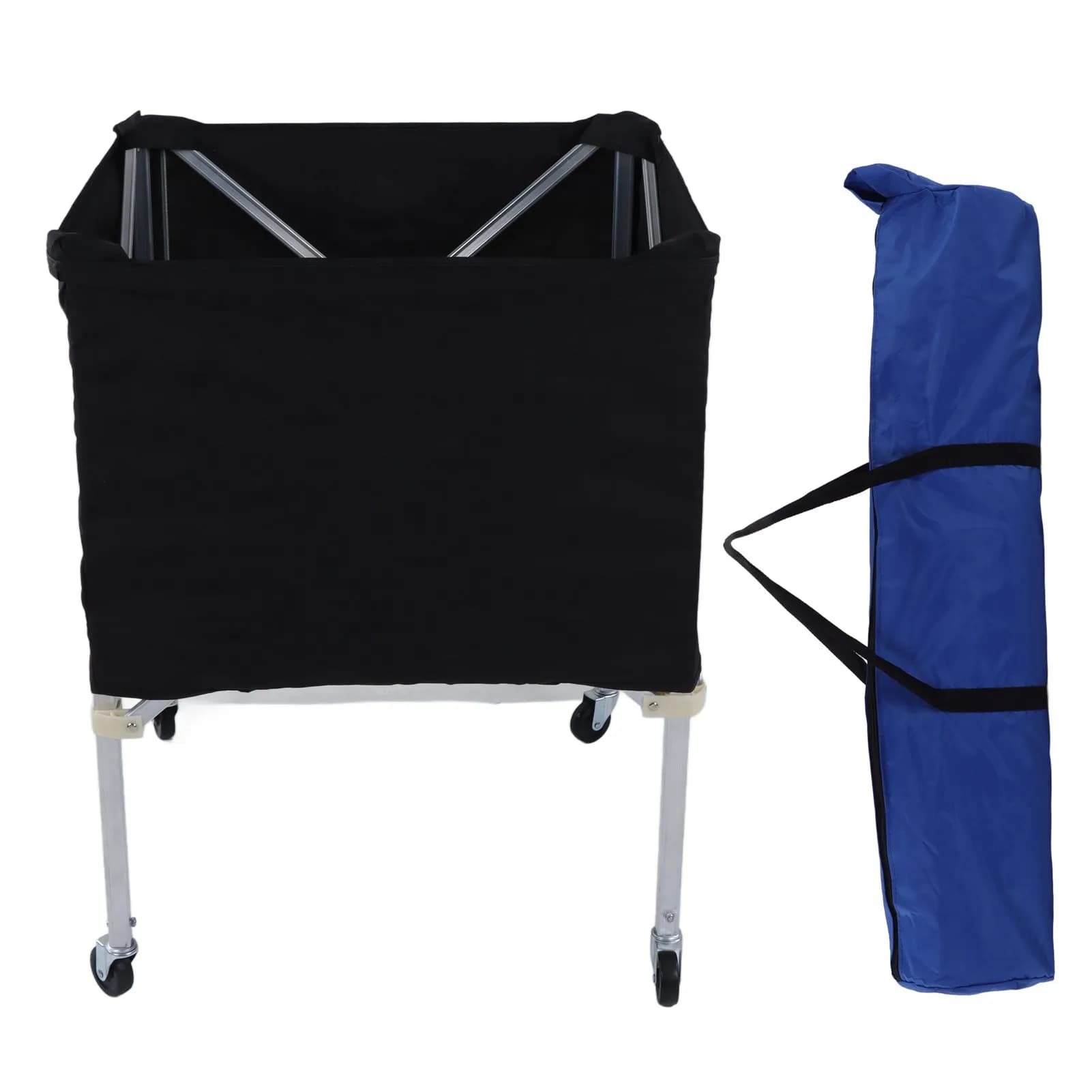Ball Bearing Cart Folding Ball Trolley Pallet Trolley with Wheels Foldable Portable Basket for Basketball Football Volleyball