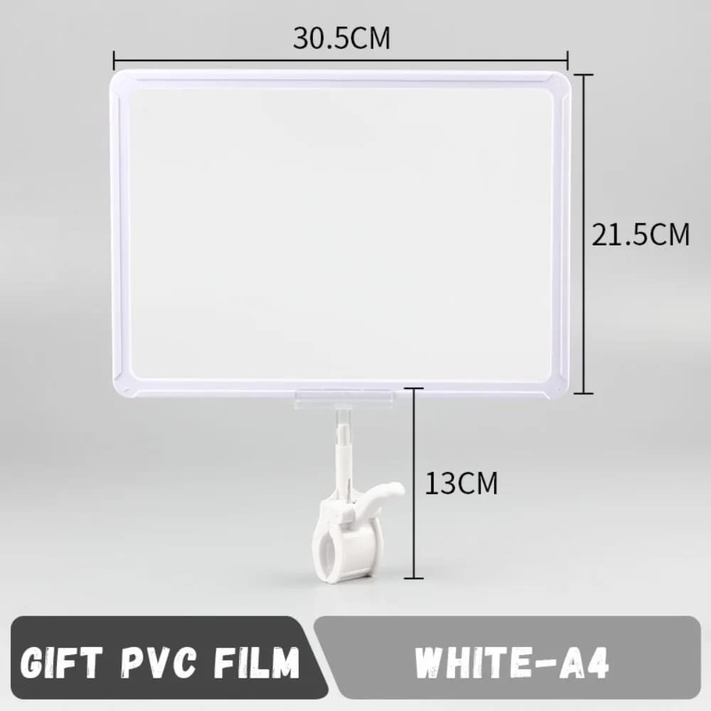 Clip per cartellino del prezzo in plastica multifunzionale A4/A5 Clip per visualizzazione del prezzo della merce girevole Etichetta a colori Porta cartello Supermercati