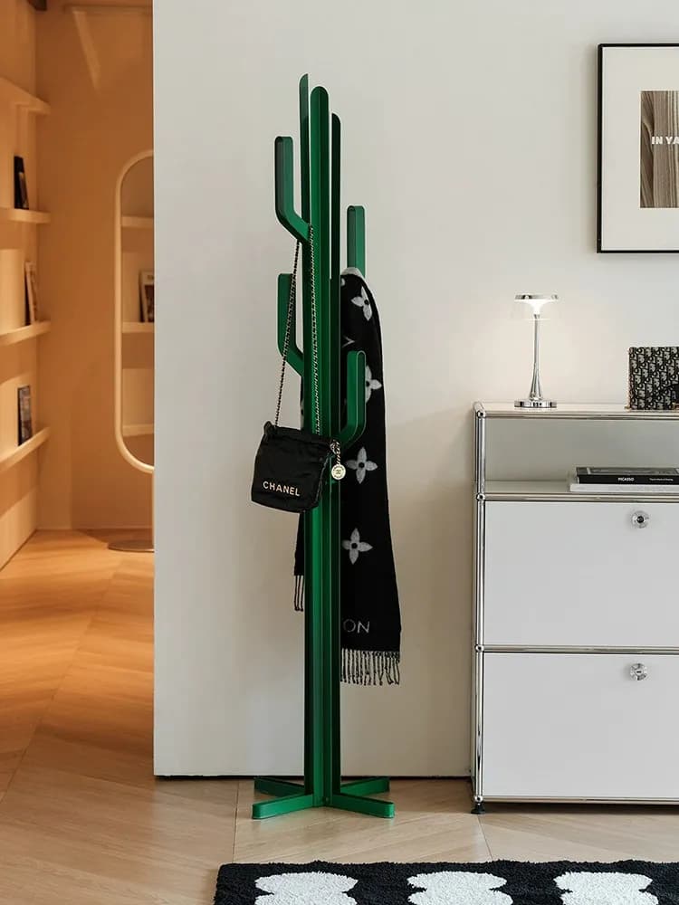Appendiabiti da terra in metallo a forma di cactus, creativo, per camera da letto e soggiorno, con ripiano porta abiti, mobile per vestiti.