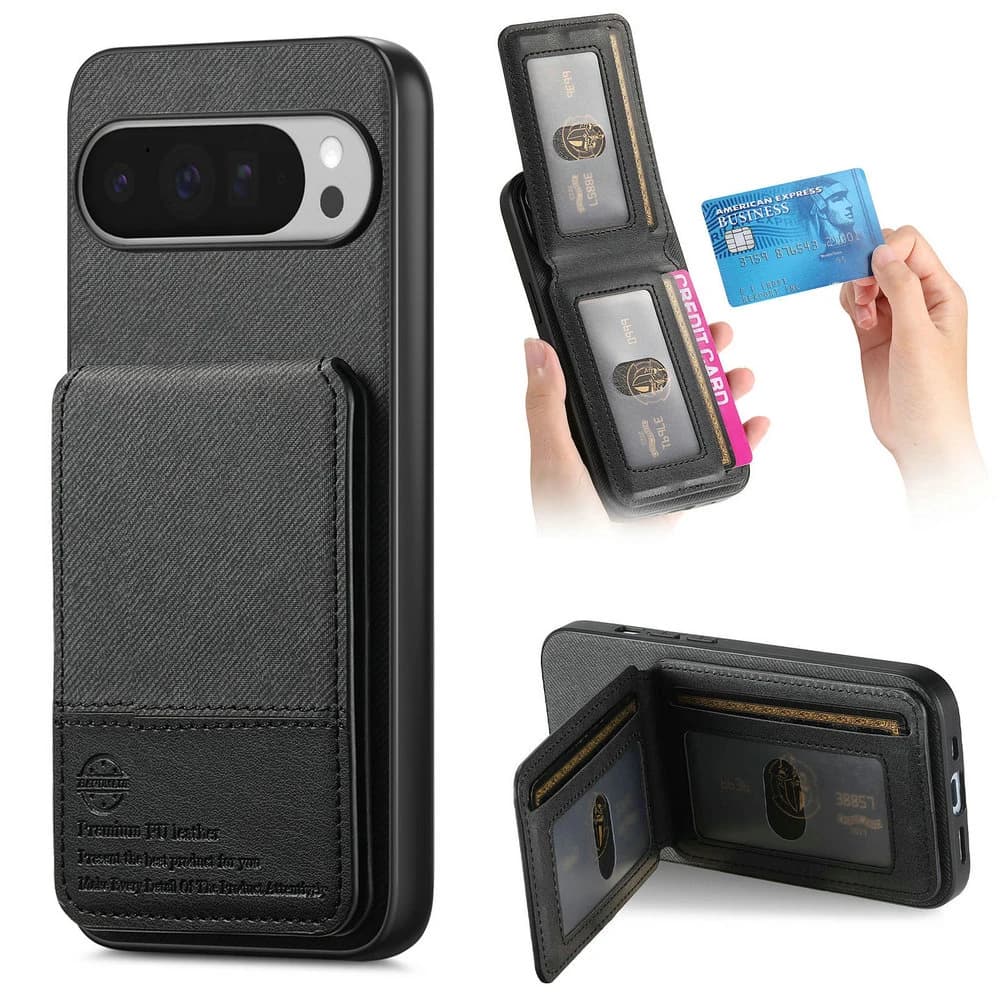 Custodia posteriore con portafoglio in pelle RFID per Google Pixel 10 Pro XL 5G 2025 Cover di lusso per telefono Pixel 9 Pro XL 9A 10Pro Flip Cover Etui