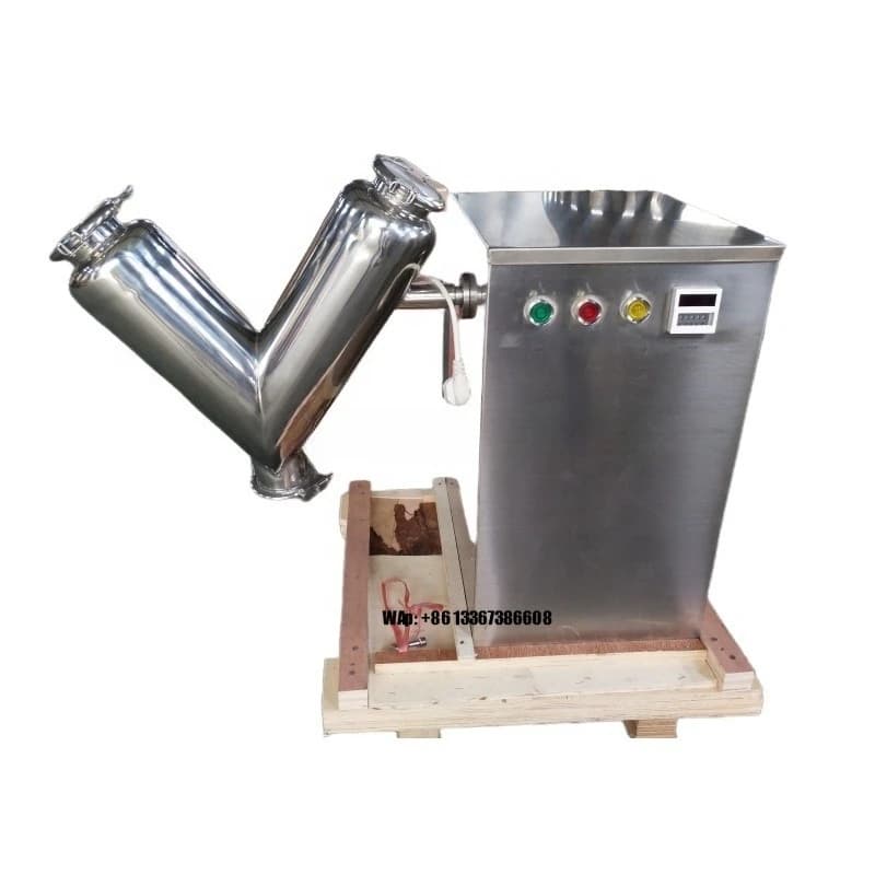 V Mixer for Laboratory, Small Industrial Machine for Mixing Proteins and Foods, V Shape Powder Mixer