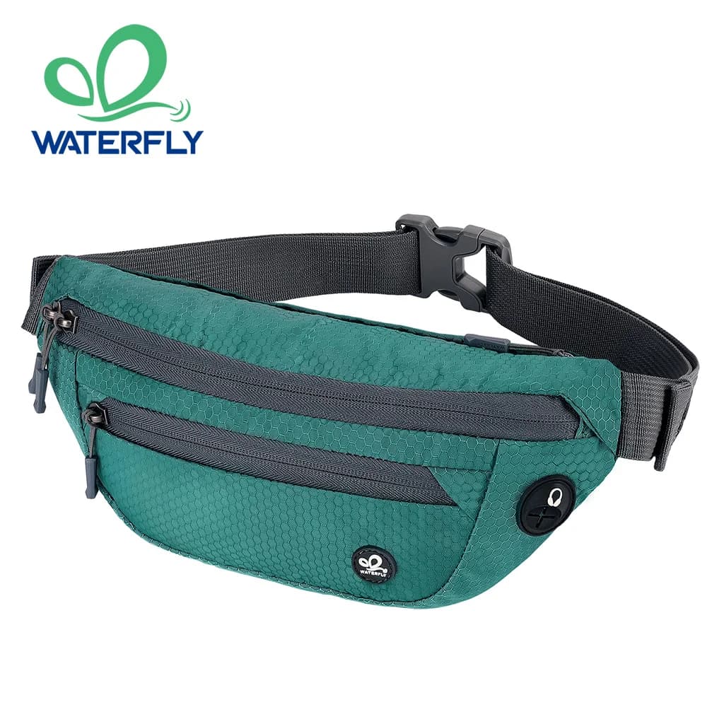 WATERFLY Bum Bag Sport Piccolo marsupio sportivo unisex Elegante marsupio leggero per viaggi all'aperto Escursionismo Viaggi Uomo Donna