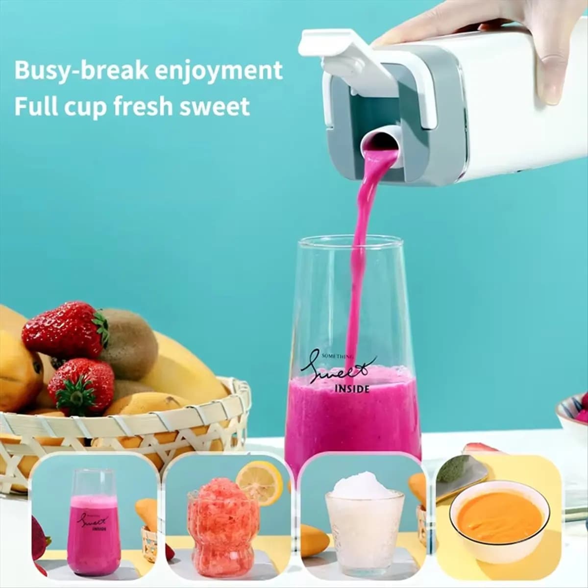 (A25M) Frullatore portatile, spremiagrumi elettrico, mixer per frutta, estrattori di frutta, mixer per frullati, macchina multifunzionale per la preparazione di succhi, A