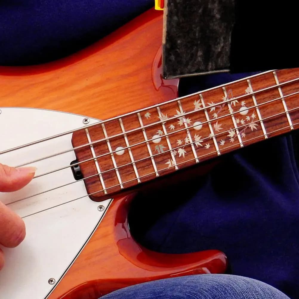 2 Fogli di Eleganti Adesivi per Chitarra, Decalcomanie Premium Autoadesive in Carta per Decorazione Chitarra, Tastiera, Ukulele