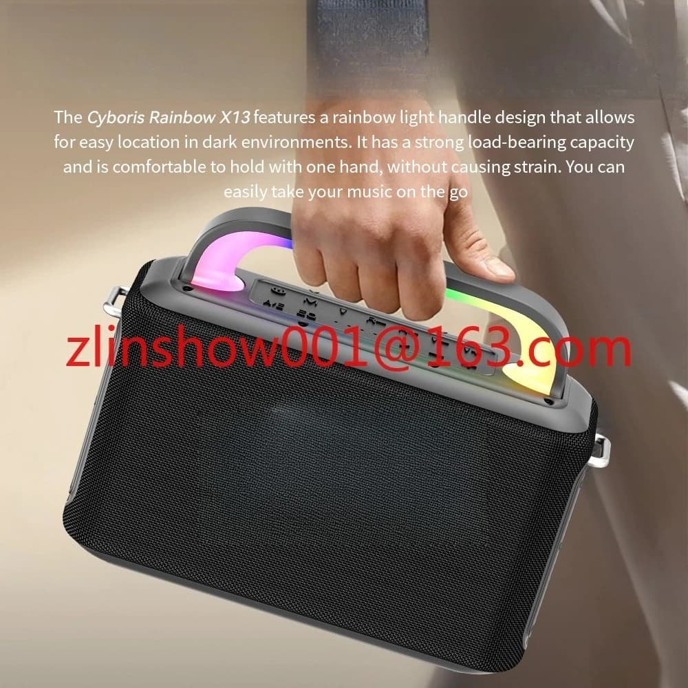 Macchina per karaoke X13 con due microfoni, altoparlante wireless portatile da 200 W con microfono Sistema PA per karaoke LED RGB TWS per adulti