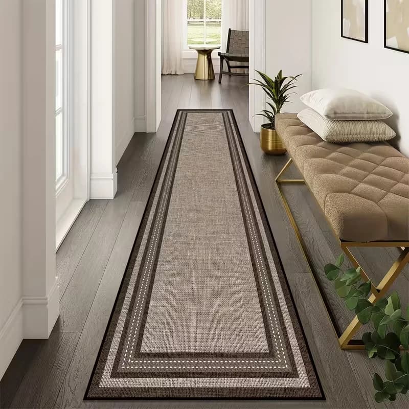 Tappetino moderno ed elegante lungo rettangolare, ideale per soggiorno, bagno, lavanderia e studio, decorazioni per la casa, tappetino geometrico per la casa