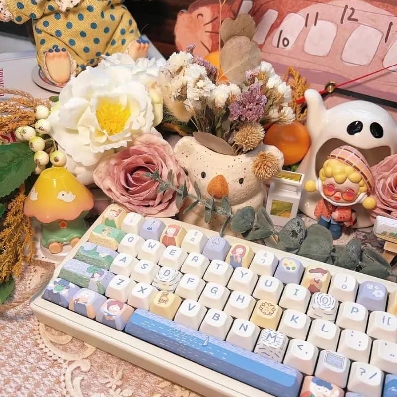 Tema del carattere originale 150 tasti DMA Key Cap Cherry Profile Point Cute Keycap Costom Tastiera meccanica Copritasti Accessorio regalo