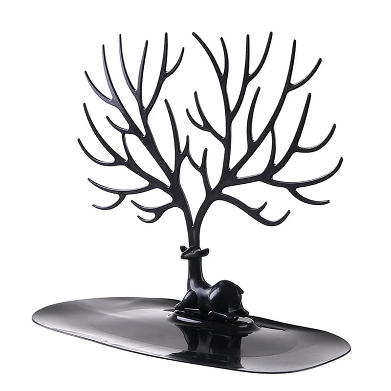 Jewelry Display Stand Earring Necklace Ring Hanger Tray Tree Storage Rack Holder