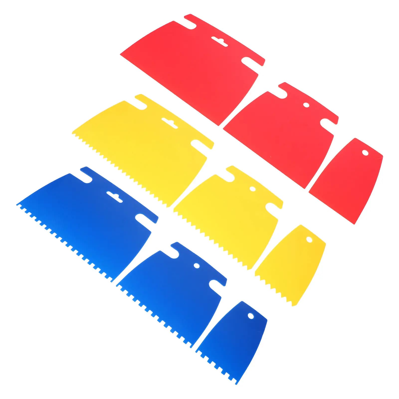 9Pcs Plastic Texture Scraper Kit Precision Fine Teeth Smooth Coating Artistic Paint Removal Graffiti Oil Art Plaster Drawing DIY