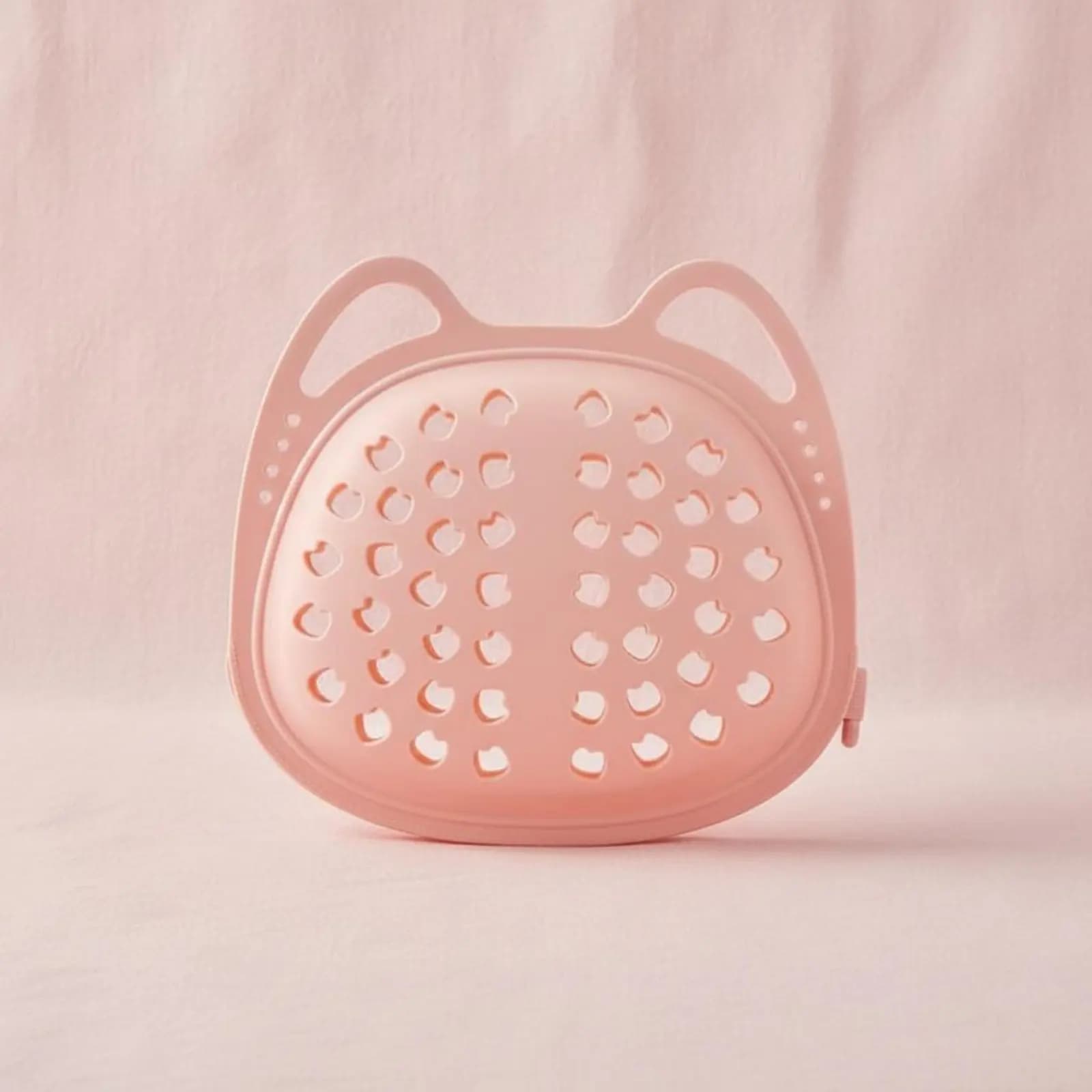 Sacchetto per lavaggio reggiseni in silicone con flusso d'acqua ottimizzato, resistente alla deformazione, a forma di testa di gatto, protezione per biancheria intima