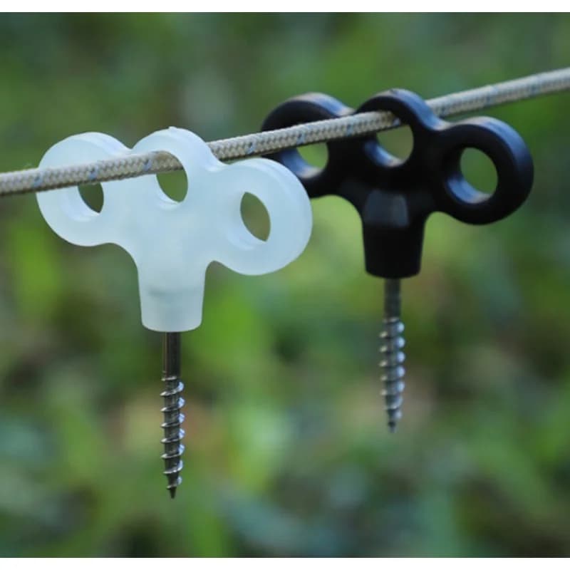10pcs Stainless Steel Multi-rope Fixing Ground Nails Heavy Duty Ground Anchors for Camping Hiking Trampoline Tents Outdoor