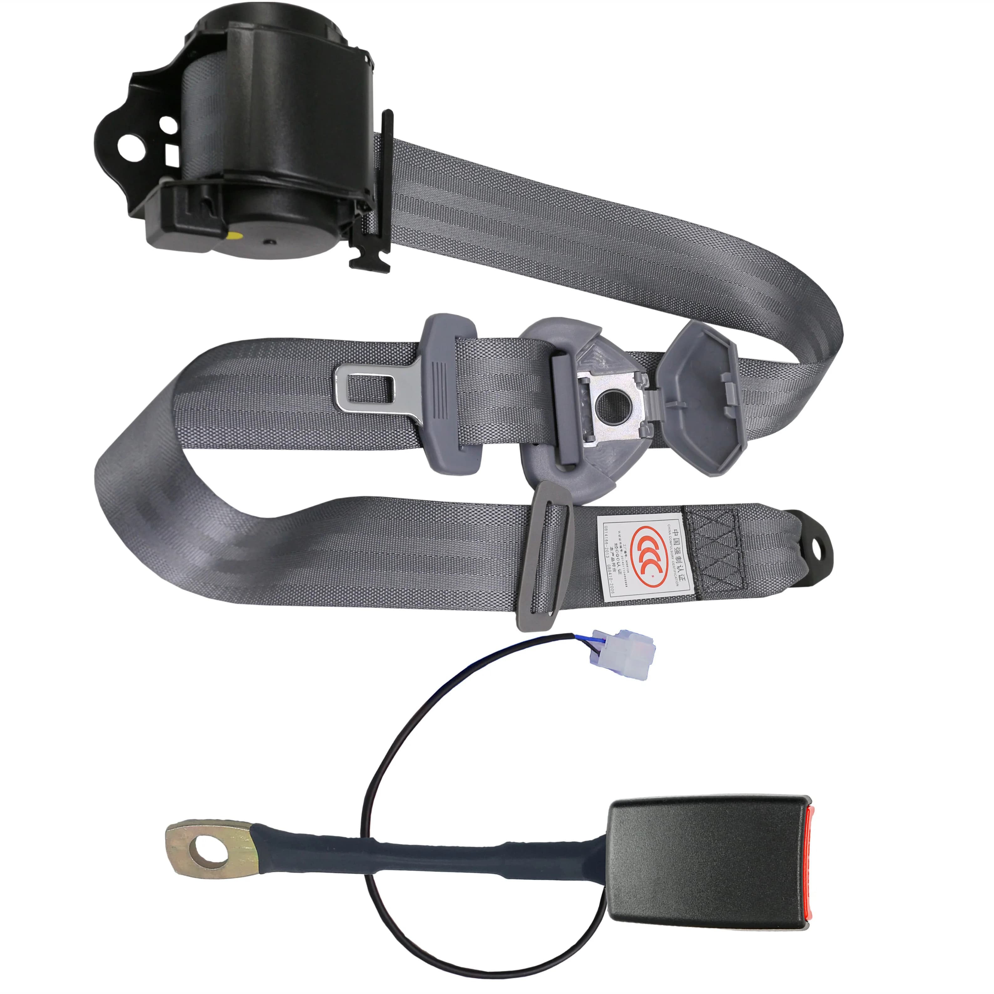 Cintura di sicurezza per auto retrattile a 3 punti da 250 mm con cintura di sicurezza con fibbia interruttore a filo per un massimo comfort e sicurezza migliorati