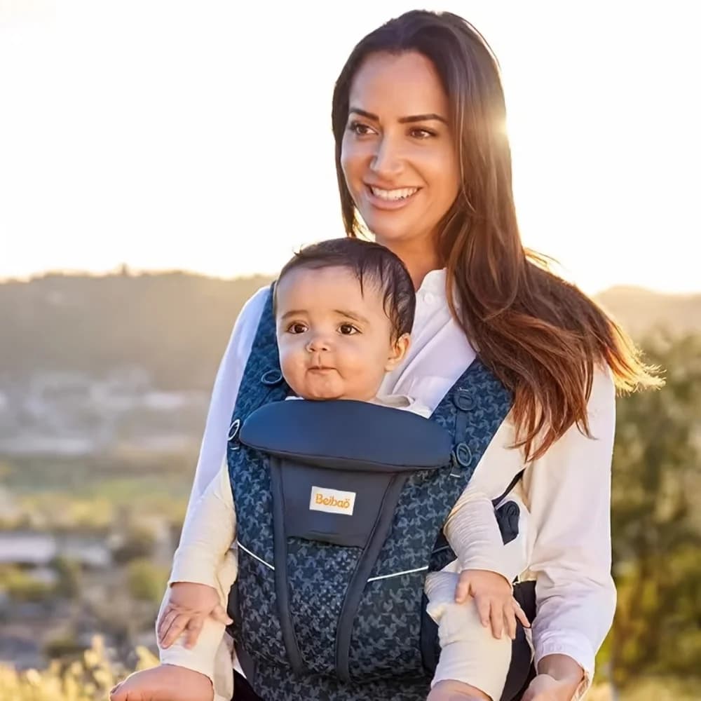 Marsupio ergonomico Ergobaby (BB), zaino traspirante stampato per neonati e bambini piccoli, marsupio multi-posizione a mani libere