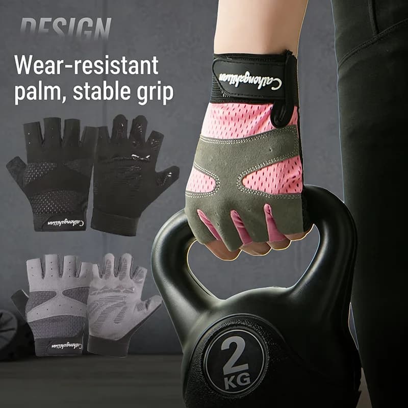 Men's and Women's Hand-Free Cycling Gloves, MTB, Fitness Summer, Gym, Weight Lifting, Breathable, Anti-slip, Fishing Gloves