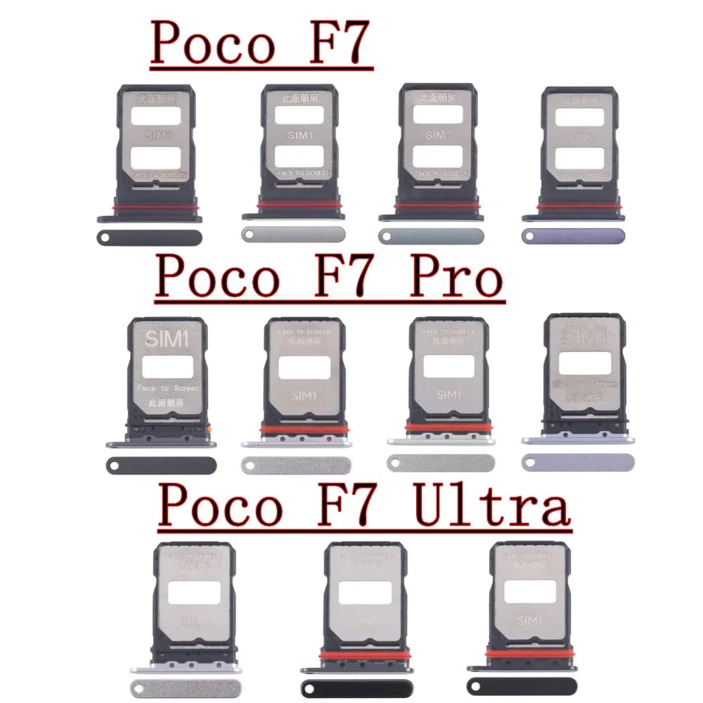 Lettore del vassoio della scheda SIM per Xiaomi Poco F7 Pro PocoF7 Supporto per scheda Ultra Micro SD Slot per scheda SIM Adattatore Connettore Parti di riparazione