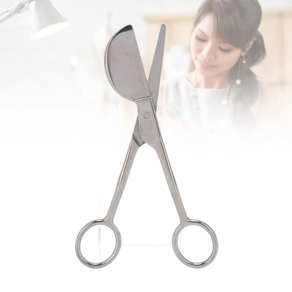 Forbici a becco d'anatra con doppia impugnatura curva, forbici da tappeti da 6 pollici con manico offset, forbici per applicazioni in argento, per lavori tessili e artigianali