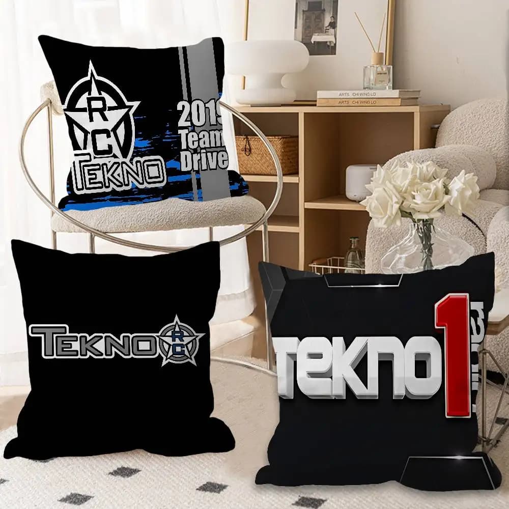 Fodere per cuscini T-Tekno, decorative per divano, con stampa fronte-retro, in peluche corto, simpatiche, per la casa