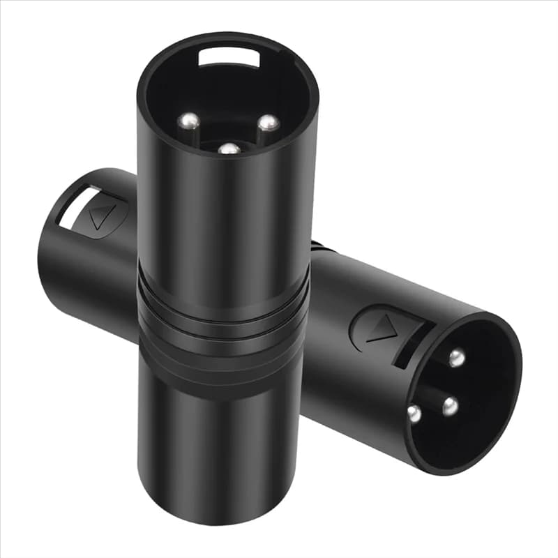 Adattatore ELECT-XLR maschio-maschio (confezione da 2) per mixer, microfono, amplificatore di potenza - Connettori XLR a 3 pin inclusi
