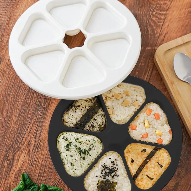1 pz fai da te sushi stampo pranzo triangolo palla di riso scatola di pranzo cipolla palla di riso pressa per alimenti triangolo sushi che fa stampo stoviglie all'aperto