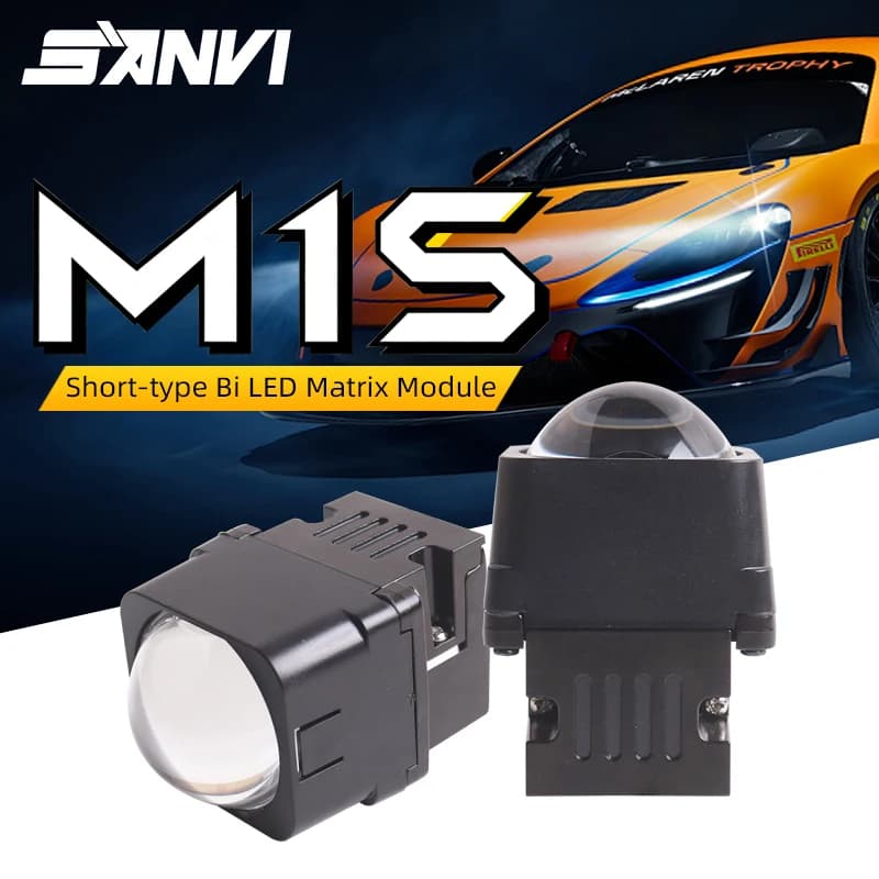 SANVI M1S Bi Led Modulo 1.5 Pollici MINI Bi-led Faro Kit Proiettore Fascio Alto Basso Faro 12V Auto Moto Accessori Auto