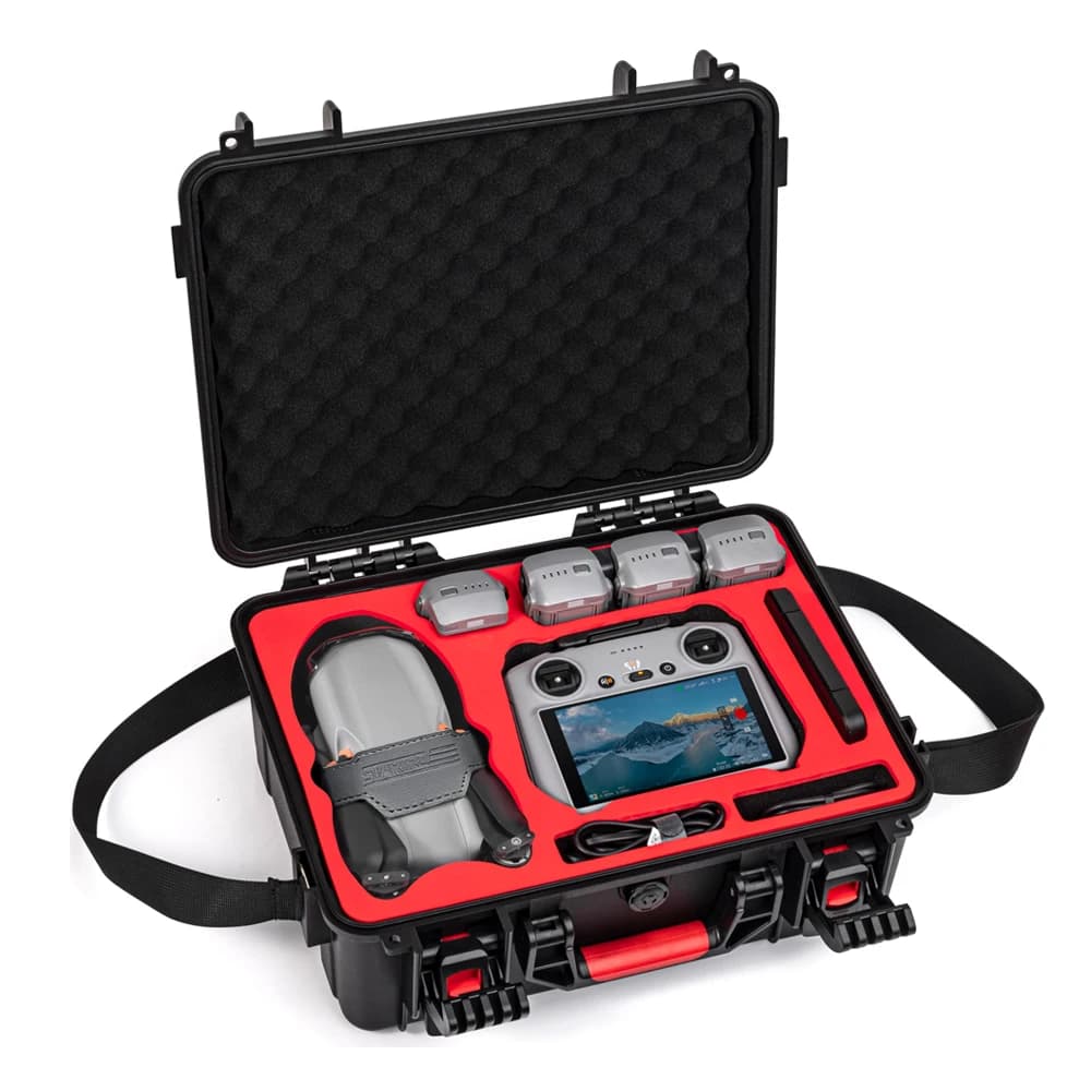 Custodia Rigida Impermeabile per DJI Air 3S Fly More Combo e Accessori Drone, Supporta Controller RC 2/RC/RC-N3/N2 e Hub di Ricarica