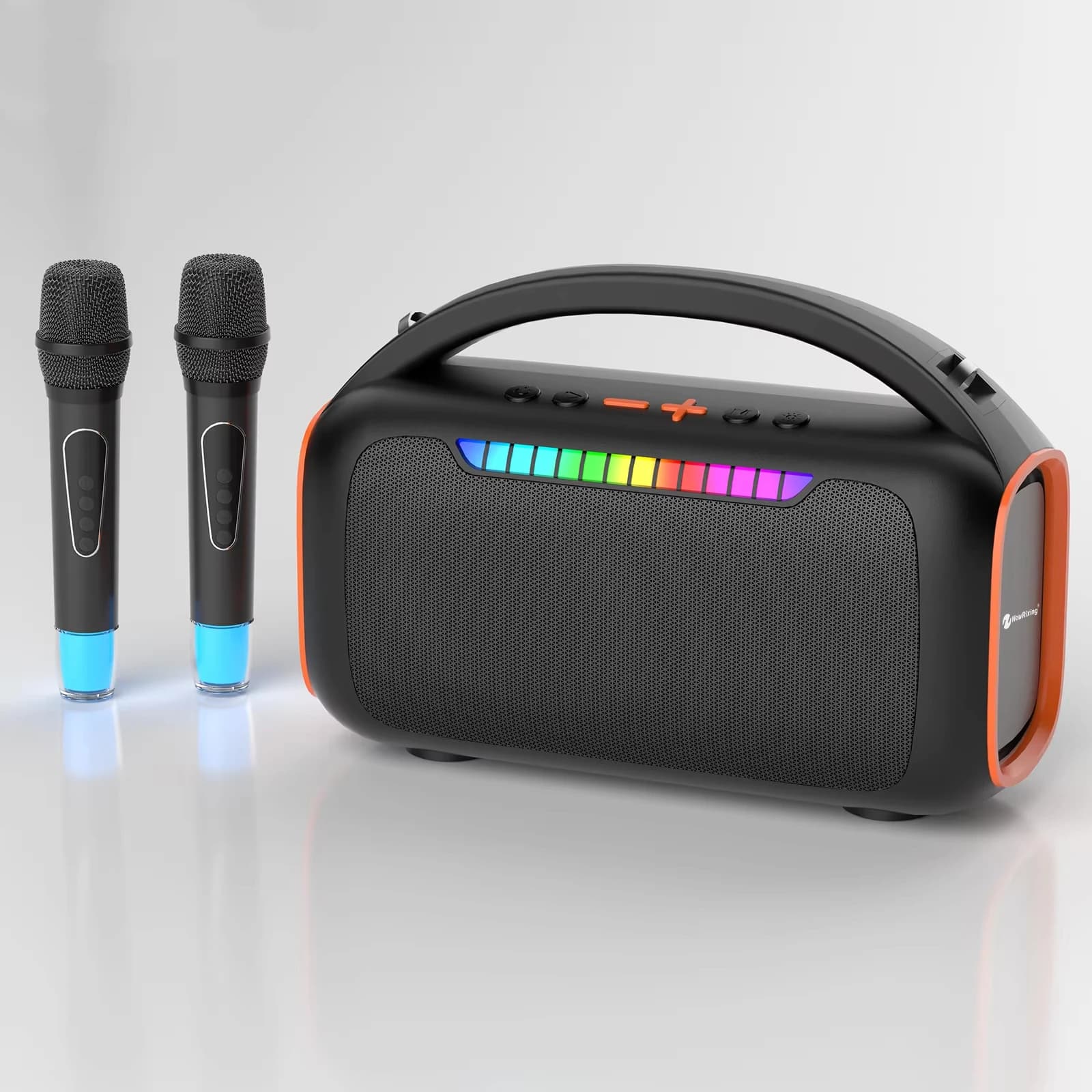Altoparlanti Bluetooth ad Alta Potenza 30W con 2 Microfoni, Macchina per Karaoke, Altoparlanti da Esterno, Microfono Magico/Luce RGB Dinamica/TF/AUX/USB