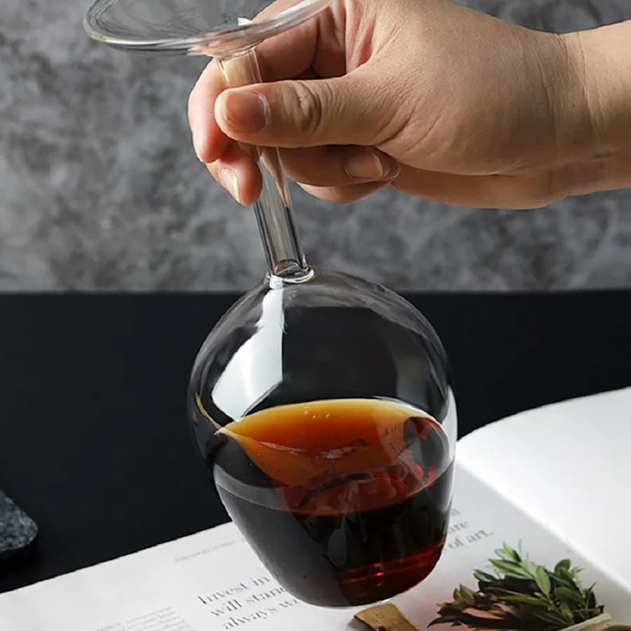 Bicchiere da Vino Invertito Unico da 13,5 oz, Ideale per Liquori e Cocktail, per Casa e Ristoranti, Migliora la Tua Esperienza di Degustazione