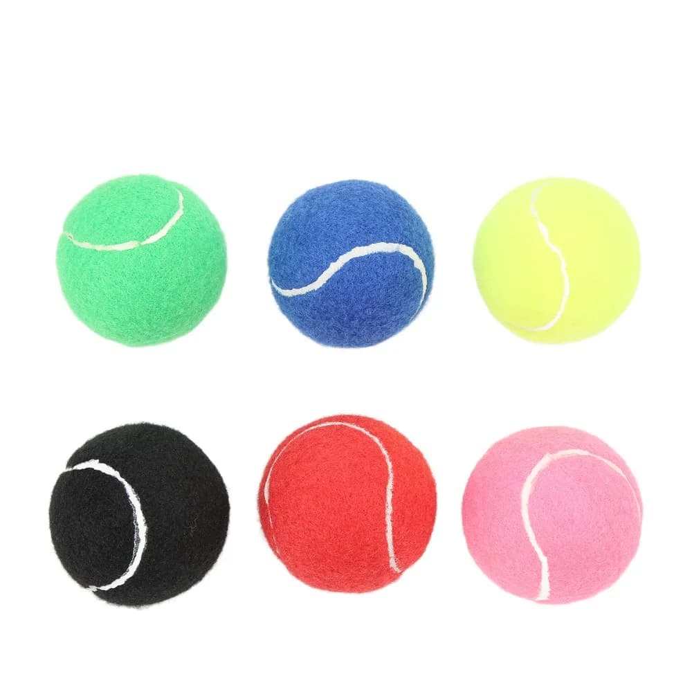 6Pcs Tennis Multicolor Tennis Training Balls Rubber High Elasticity Tennis Ball Set Training Equipment Tennis Training