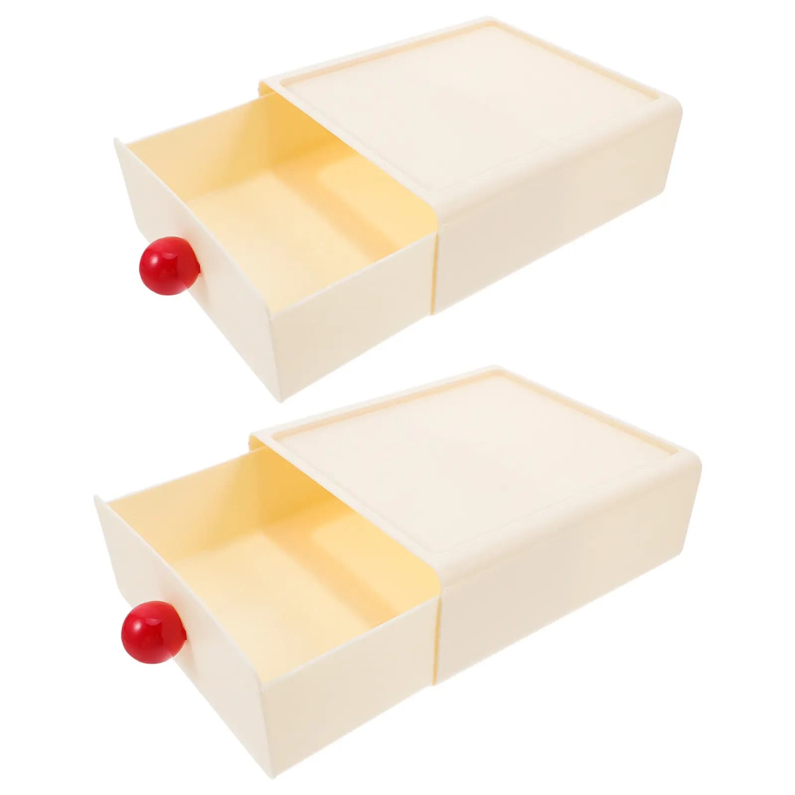 Set di 2 Organizzatori da Scrivania in Plastica, Carini e Multifunzionali, Contenitori per Cancelleria e Accessori per Ufficio e Cucina