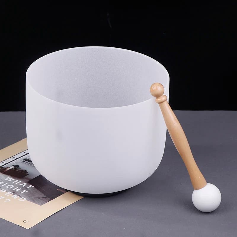 Crystal Quartz Singing Bowl 8 Inch 432Hz Yoga Meditation Sound Bowls Professional Tibetan Crystal Bowl Sound Healing Instruments