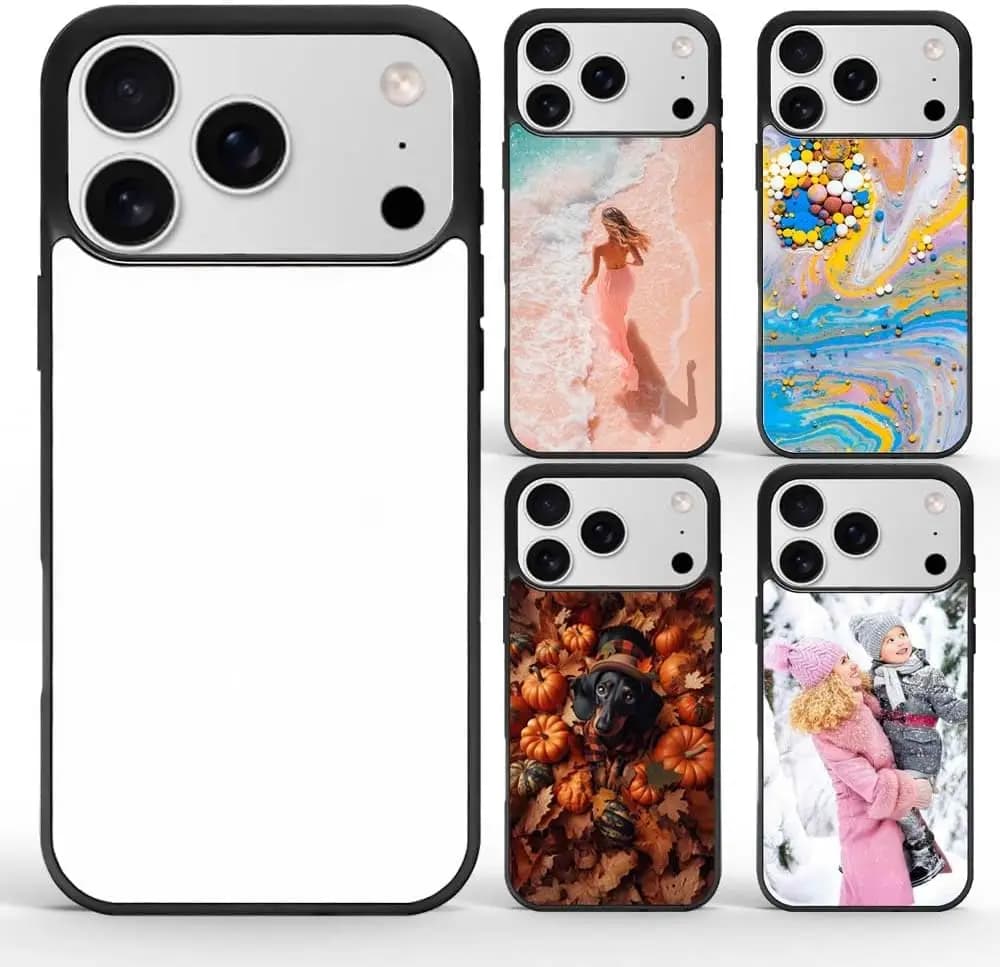 10 Pezzi Cover Vuote per Sublimazione Compatibili con iPhone 17 Pro Max Personalizzabili Fai-da-te Stampabili con Immagini Antiscivolo
