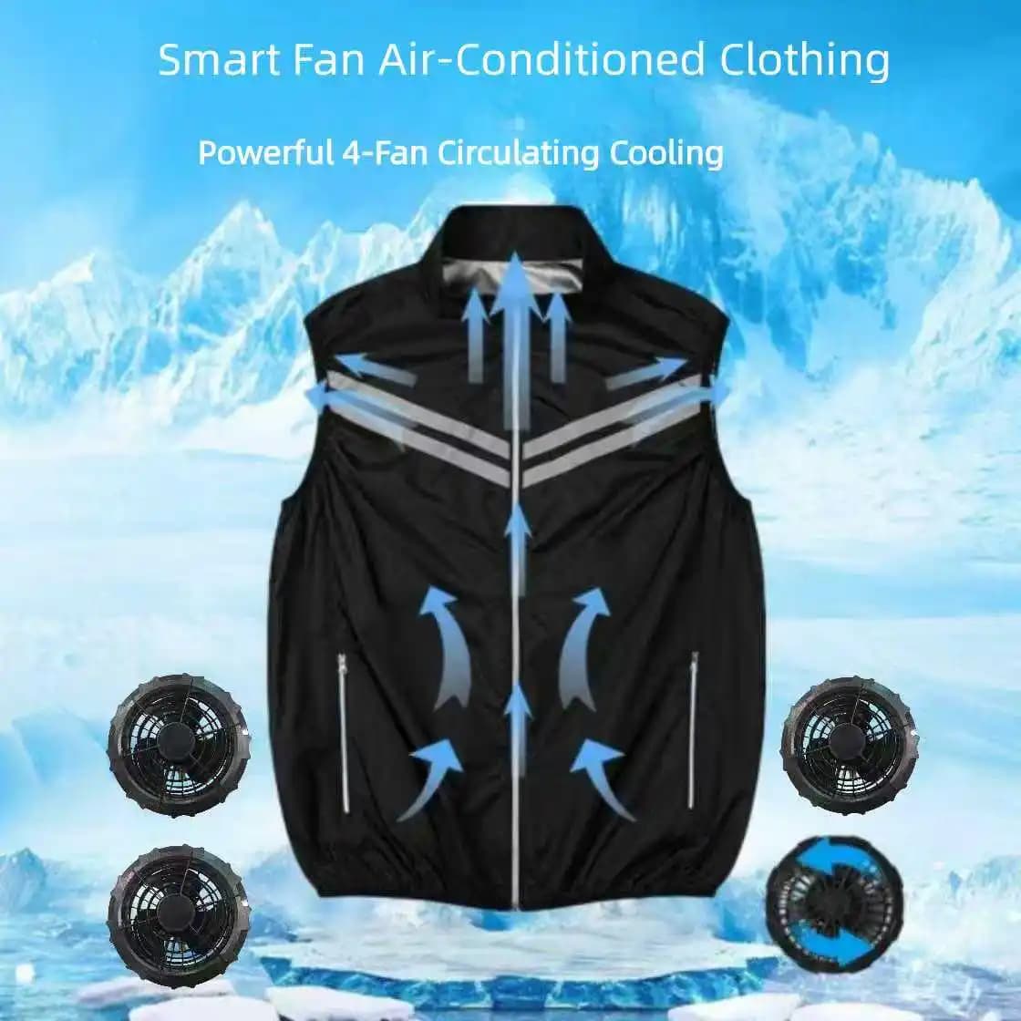 Summer Heatstroke Prevention and Cooling Workwear Outdoor Sun Protection Vest
