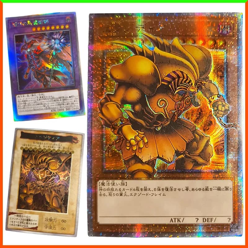 Anime Yu-Gi-Oh FAI DA TE ACG Mago Nero Exodia Desktop Gioco di Battaglia Foil Riflettente Carte Da Collezione Giocattoli per I Ragazzi Regalo Di Compleanno