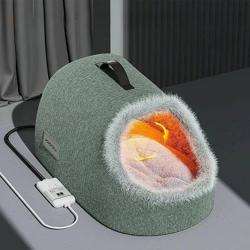 Cuccia per Gatti POPO Multifunzione a Temperatura Costante, Coperta Elettrica Rimovibile per l'Inverno, Morbida e Delicata sulla Pelle, Accessori per Animali Domestici